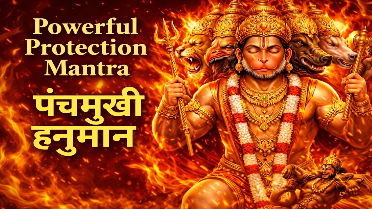 ⚡ पंचमुखी हनुमान की दिव्य शक्ति | Powerful Protection Mantra/ PANCH MUKHI HANUMAN