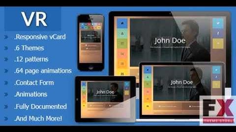 Preview VR Responsive vCard Template TForestSiteTemplates