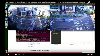 Jetson nano/linux: 3840x1080 dual camera board python/opencv code capture example.