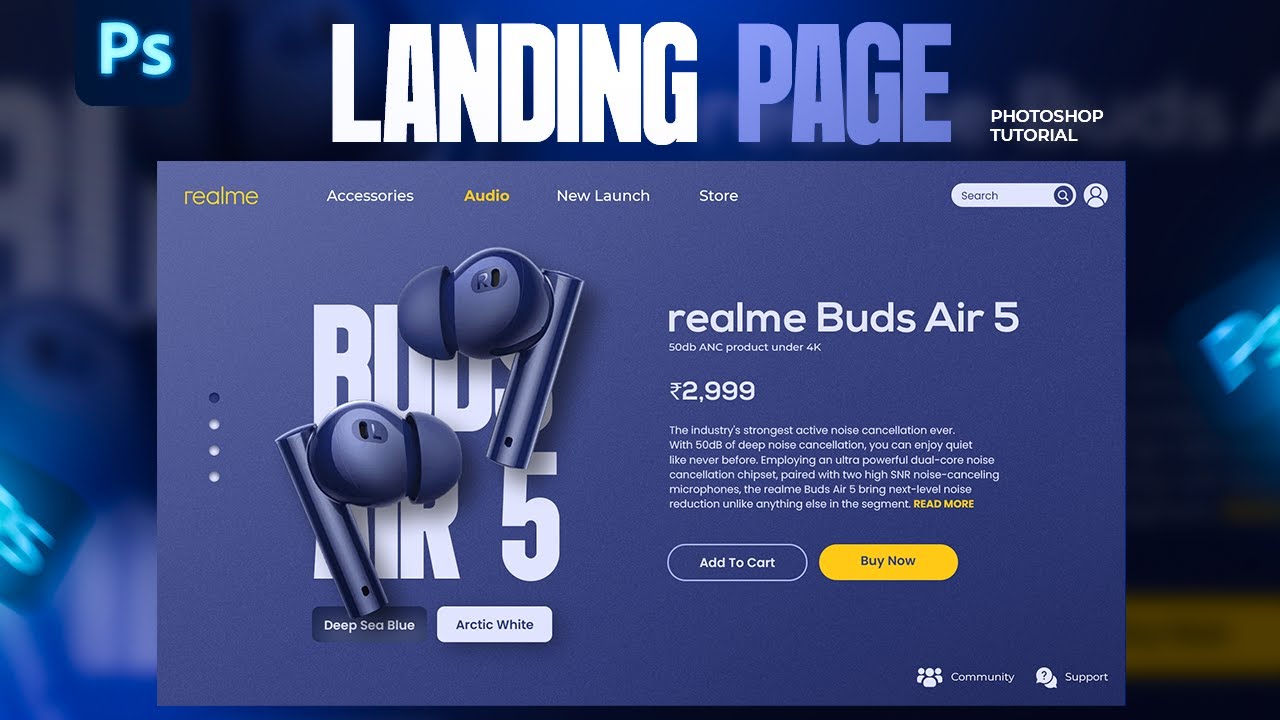 Quick & Easy Landing Page Design in Photoshop – 15 Minutes Only!