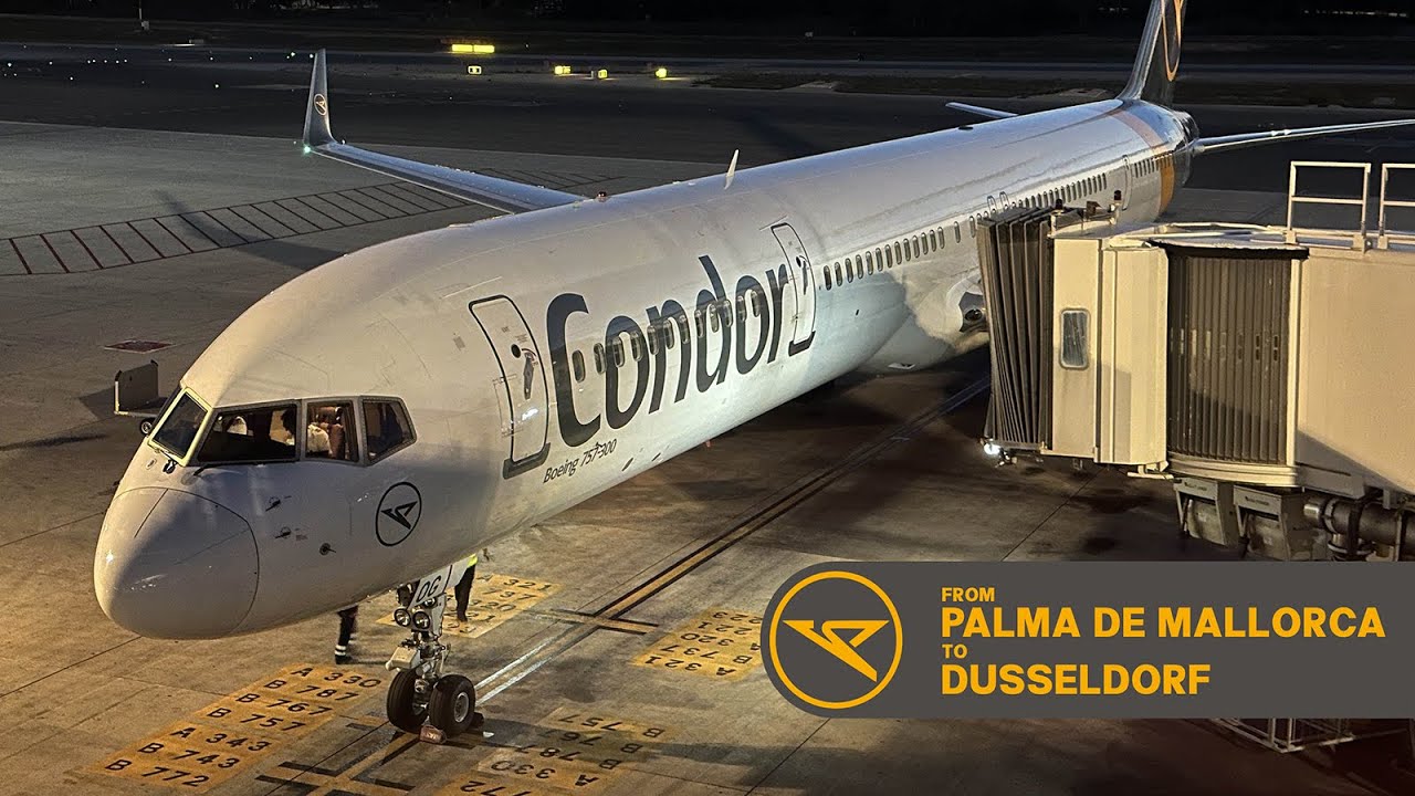 Trip Report | Farewell B757! | Palma De Mallorca to Dusseldorf | Condor Boeing 757-300 | 4K
