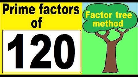 Prime factors of 120. Prime factor decomposition of 120. Factor tree method.