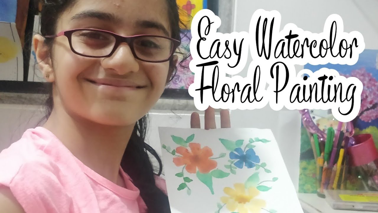 Easy watercolor floral painting - YouTube