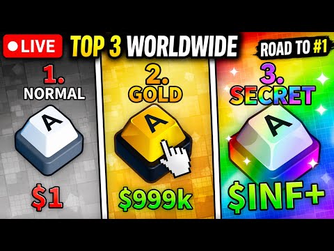 🔴 TOP 3 IN THE WORLD 🌎 | Lifetime Keys Grind LIVE! | Keyboard Incremental Roblox