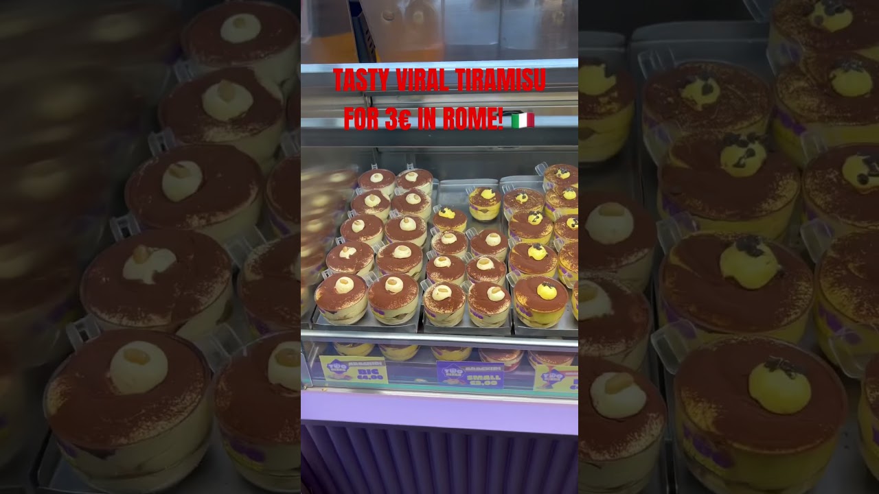 Tasty viral tiramisu for 3€ in Rome 🇮🇹 