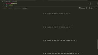 Display Pascal's  triangle IN C