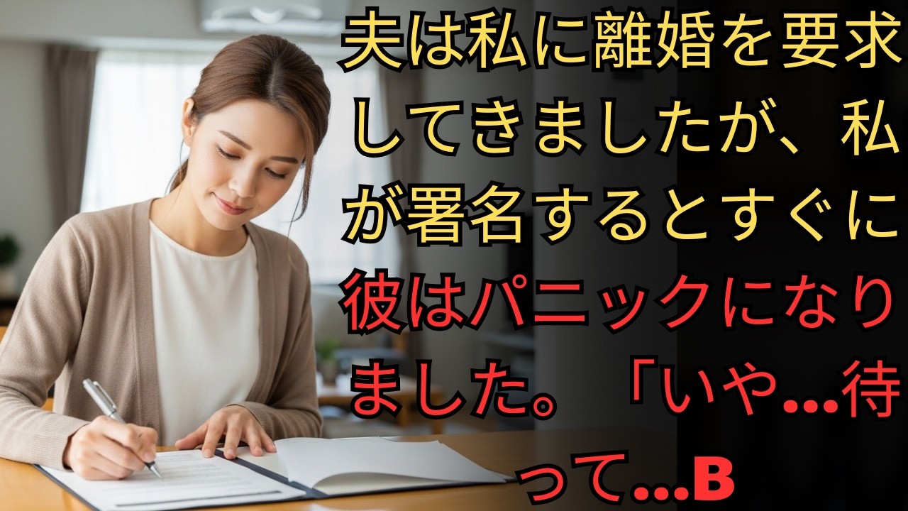 離婚届を突きつけられ→サインした瞬間、夫の全資産が凍結「え？」実は私が本当のオーナーだと知らなかった夫の末路【スカッとする話】