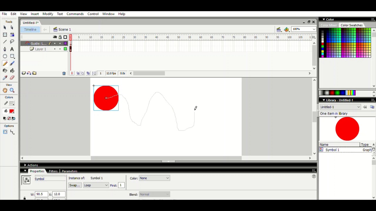 Macromedia Flash 8 Tutorials Motion Guide - YouTube