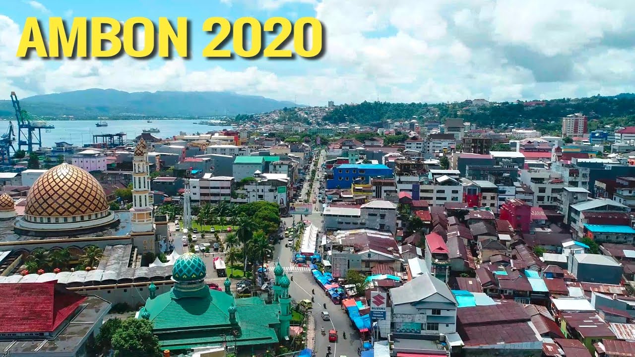 Pesona Kota Ambon Maluku 2020   Drone View Ambon City