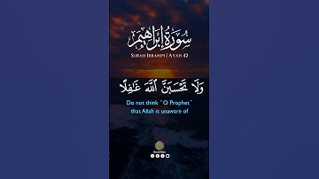 ولا تحسبن الله غافلا عما يعمل الظالمون [ إبراهيم: 42]‏القارئ خالد الجليل￼