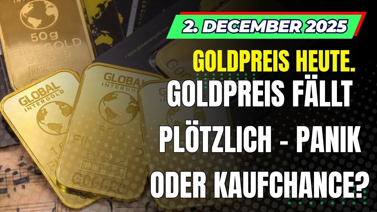 🔥 Gold heute in Deutschland – 2. December 2025 |  Goldpreis korrigiert leicht – Ruhe vor dem Sprung?