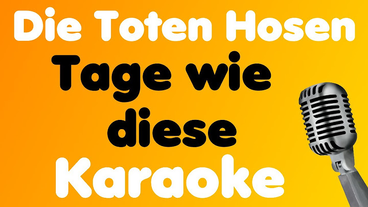 Tage wie diese Instrumental version - Instrumental performance video thumbnail