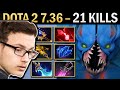 Nightstalker gameplay miracle with 21 kills and bloodstone  dota 736