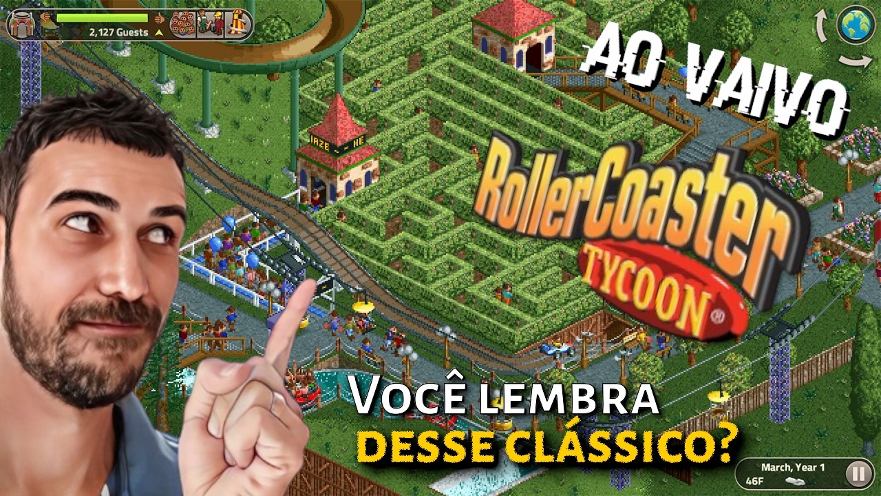 Você Lembra do RollerCoaster Tycoon? #cowbas #rollercoastertycoon #gamesretrô