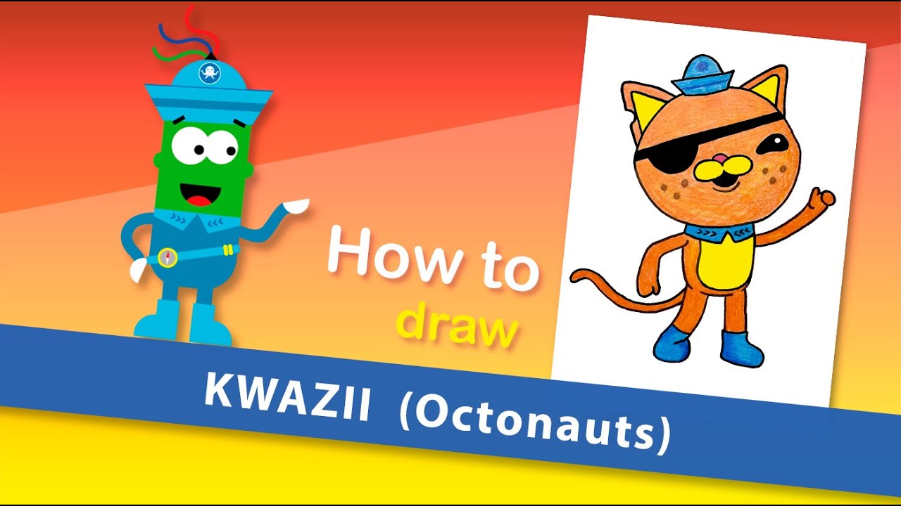 How to draw a courageous Kwazii. Draw the Kwazii - Octonauts - with Easy Pen - YouTube