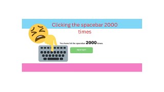Clicking the spacebar 2000 times! Part 2