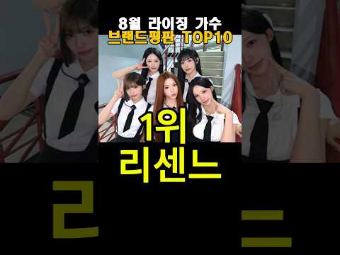 8월 라이징 가수 브랜드평판 TOP10 #리센느