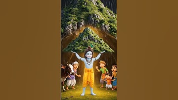 The Divine Light Beneath Govardhan — A Miracle of Lord Krishna। #shrikrishna #song #trending