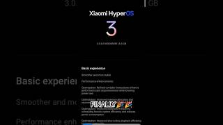 Finally wait is over Redmi phones starts to received the hyper os 3.0 update🤑 #xioami #hyperos