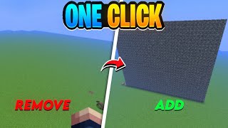 How to add & Remove BEDROCK wall in Mcpe one click | mob battle mod | mob battle arena map screenshot 2