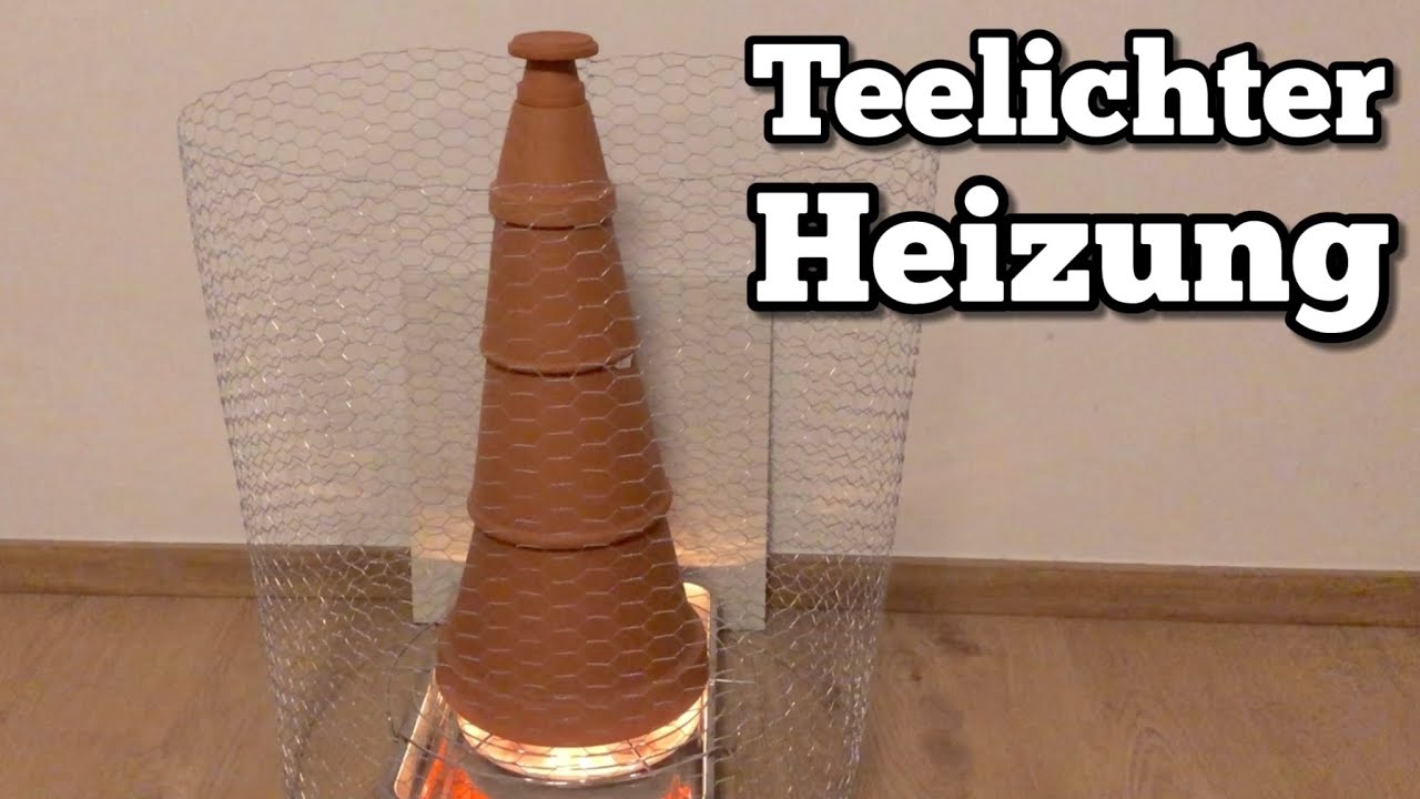 [Strom und Gas sparend leben] (1) Blumentopf Heizung mit Teelichter