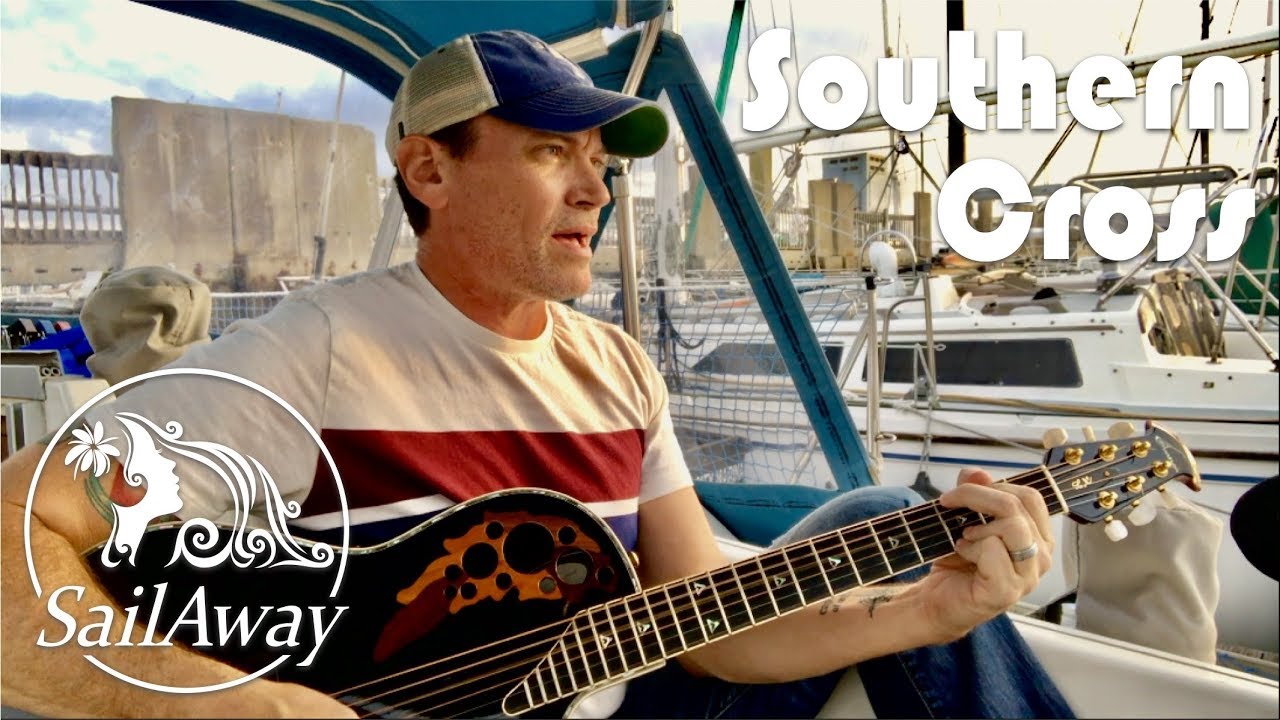 SailAway | “Southern Cross” LIVE – a Sailboat, a Sunset, and a Song | Sailboat Living Sailing Vlog