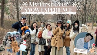 MY FIRST SNOWFALL EVER! + Visiting SM Entertainment | Francine Diaz