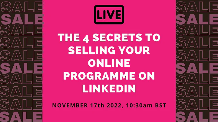 The 4 Secrets to Selling Your Online Programme on ...
