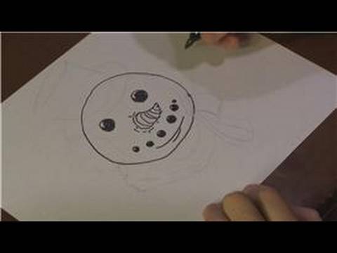 pix How To Draw A Snowman Face drawing lessons how to draw a snowman s face