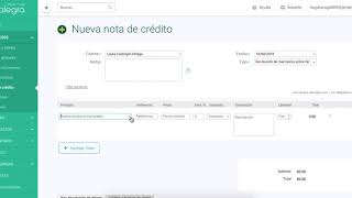 Alegra -Notas de Crédito screenshot 2
