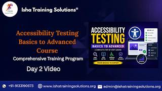 Accessibility Testing- Day2 Video On 29th April 2026. Call /WhatsApp us on +91-9133190573 to Enroll.