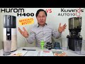 Kuvings auto10 hands free vs hurom h400 easy clean comparison review