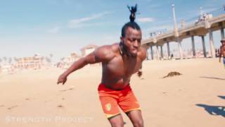 SEKOU AFRICAN BEAST TRAILER- Huntington Beach flips, calisthenics bodyweight workout