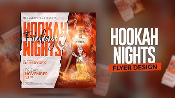 How to Design Hookah Night Flyer on Adobe PhotoShop for Night Club Party