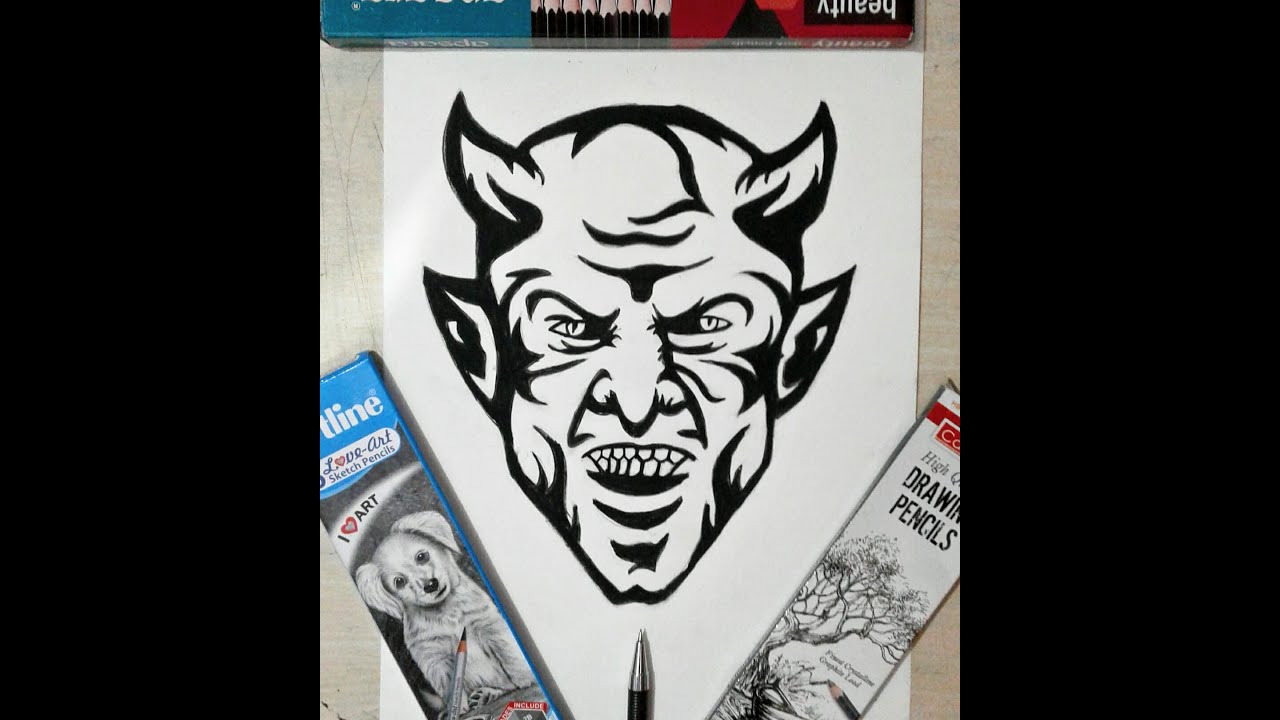 How to draw a monster 🔥 easy way to learn charcoal work YouTube