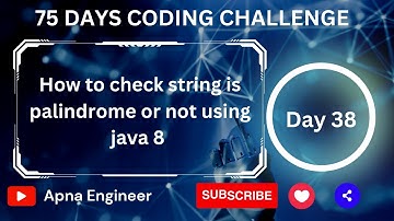 How to check string is palindrome or not using java 8 | string is palindrome or not  #java #strings