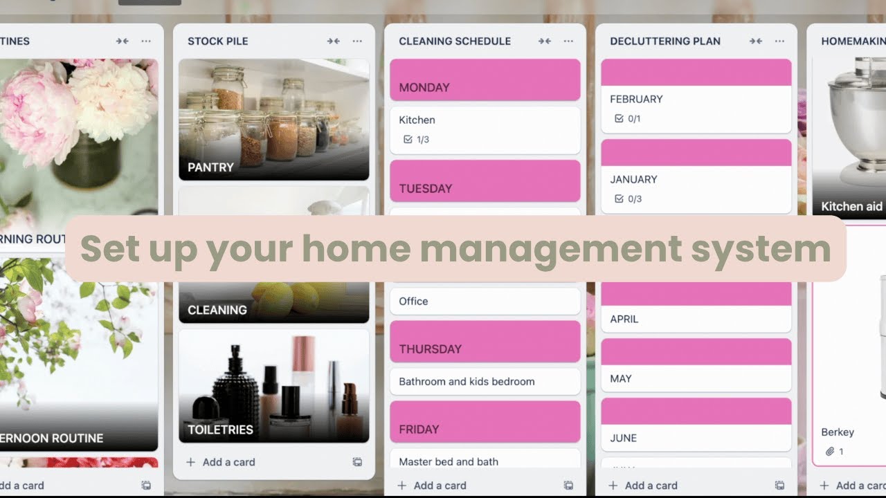 Как эффективно управлять домом | Настройте систему управления домом в Trello | Учебное пособие по...