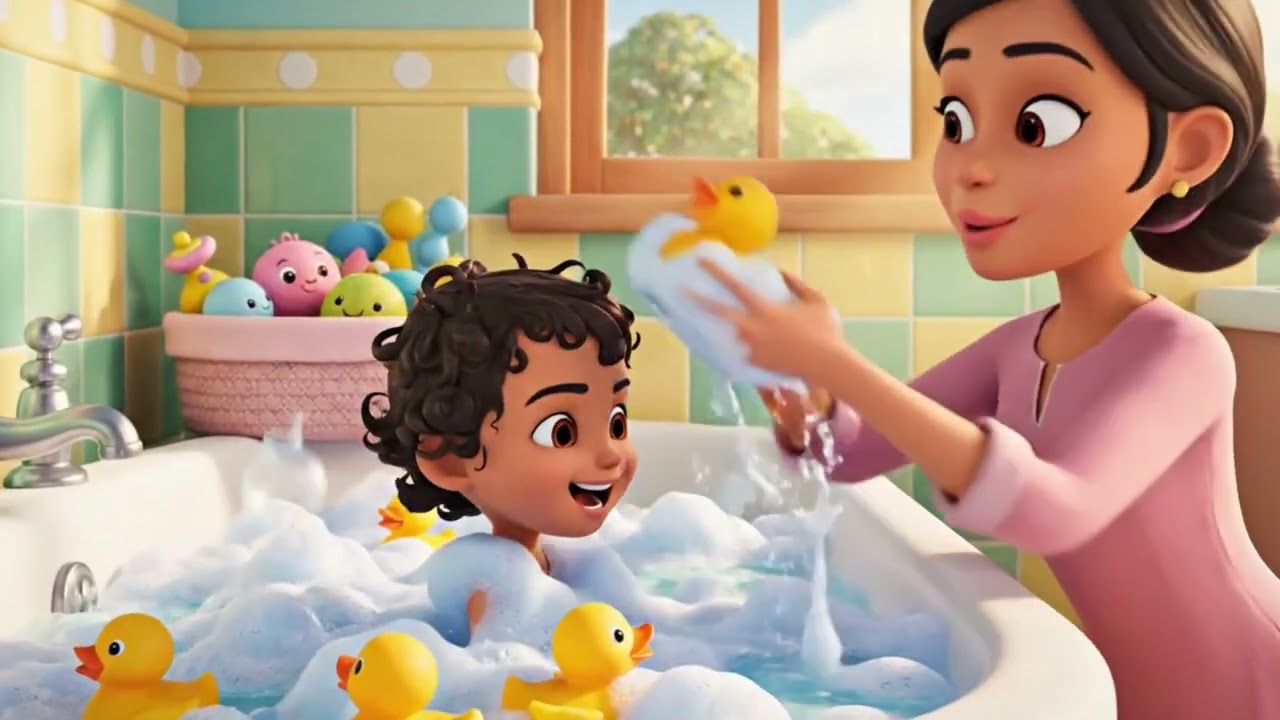 Bath Time | Baby Bath Song with Bubbles & Rubber Duck 