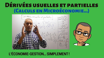 Les dérivées usuelles et partielles (Microéconomie).