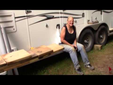 Building An Rv Trailer Leveling Ramp From Scrap Wood Youtube