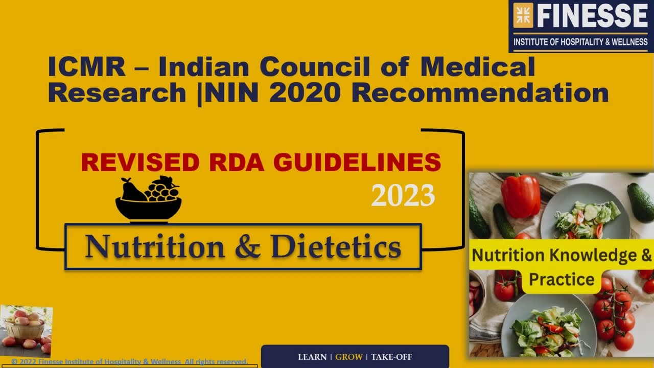 Revised-Recommended Dietary Allowance(RDA) 2020 Guidelines | Nutrition & Dietetics Course |