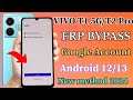 VIVO T1 Pro 5G/T2 Pro/T2x || FRP BYPASS || Android 13 Without PC New Trick 2024