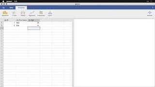 Entering data — jamovi