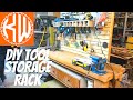 Quick diy tool storage rack  one day build woodworking