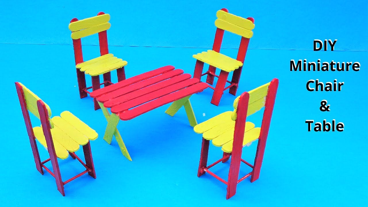 DIY Miniature Furniture From Ice Cream Stick