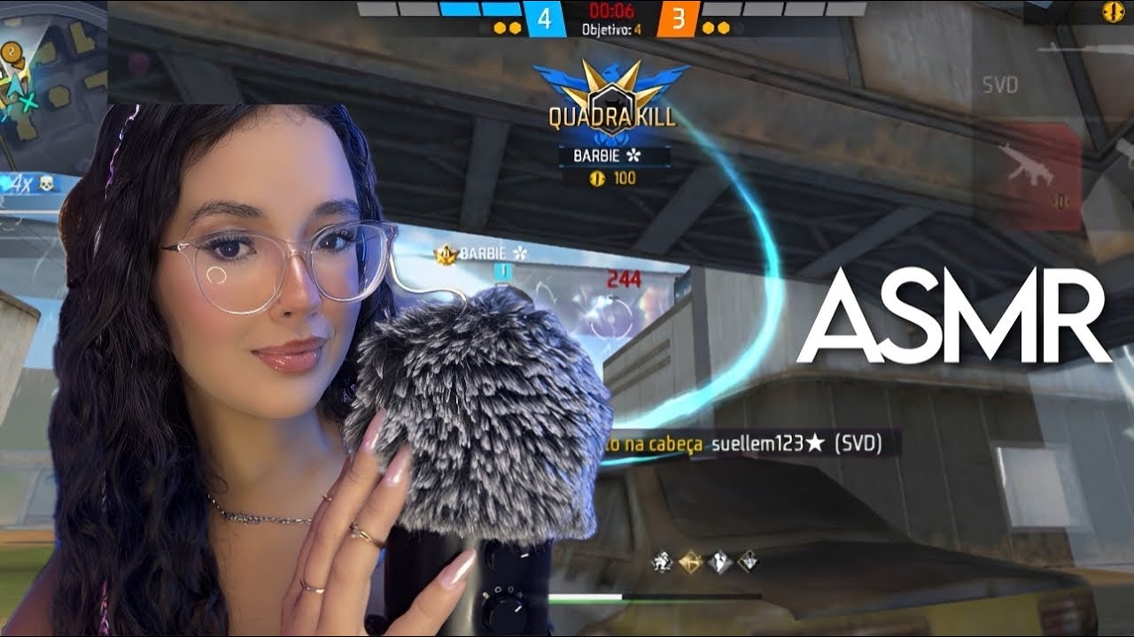 ASMR FREE FIRE 🔥CAFUNÉ e SONS DE BOCA PARA DORMIR IMEDIATAMENTE 🌙