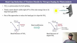 Band gap reduction of titanium dioxide by nitrogen doping