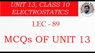 Multipule choice questions of unit 13 | MCQs of unit 13 | class 10 physics | Electrostatics