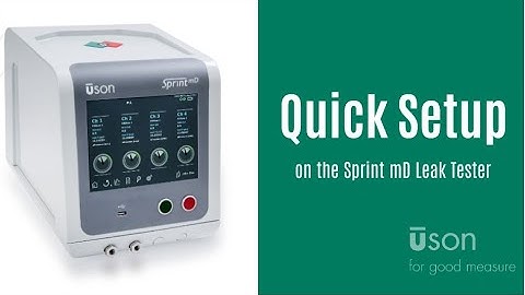 Sprint mD Quick Test Setup