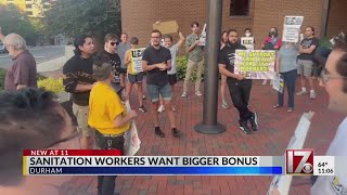 Durham sanitation workers demanding bigger bonuses than what's being offered